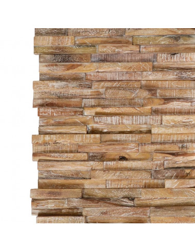 Pannelli per Pareti 10 pz 1,01 m² in Legno Massello di Teak