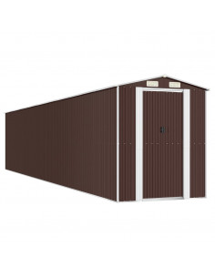 Capanno Giardino Marrone Scuro 192x1021x223 cm Acciaio Zincato 2