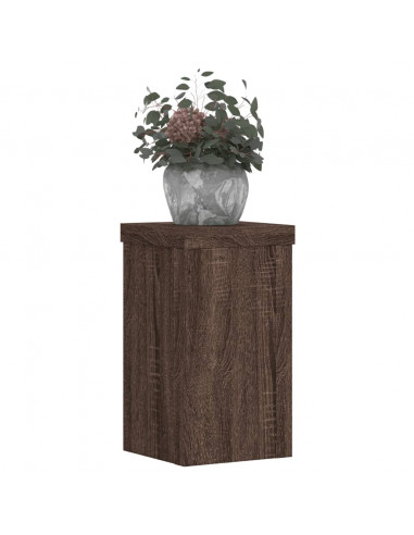 Supporti per Piante 2 pz Marrone 10x10x18 cm Legno Multistrato