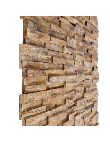 Pannelli per Pareti 10 pz 1,01 m² in Legno Massello di Teak