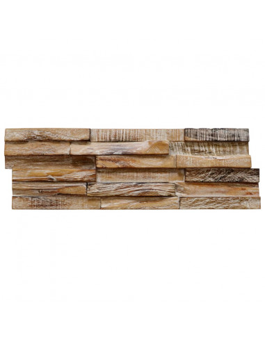 Pannelli per Pareti 10 pz 1,01 m² in Legno Massello di Teak