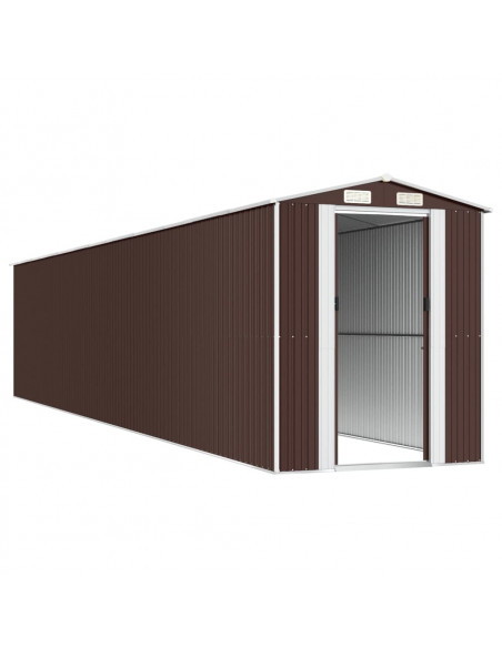 Capanno Giardino Marrone Scuro 192x1021x223 cm Acciaio Zincato