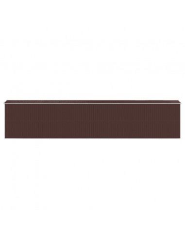 Capanno Giardino Marrone Scuro 192x1021x223 cm Acciaio Zincato