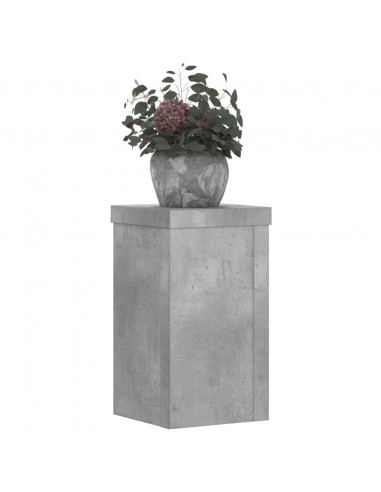 Supporti per Piante 2 pz Grigio 10x10x18 cm Legno Multistrato