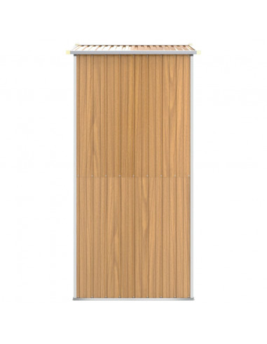Capanno Giardino Marrone Chiaro 192x108x223 cm Acciaio Zincato