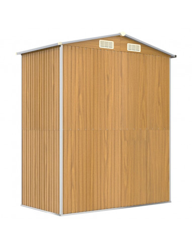 Capanno Giardino Marrone Chiaro 192x108x223 cm Acciaio Zincato