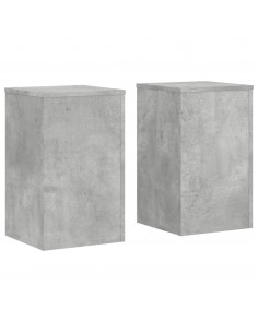 Supporti per Piante 2 pz Grigio 30x30x50 cm Legno Multistrato 2