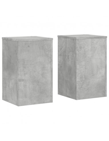 Supporti per Piante 2 pz Grigio 30x30x50 cm Legno Multistrato