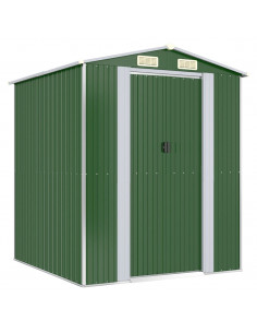 Capanno da Giardino Verde 192x191x223cm Acciaio Zincato 2