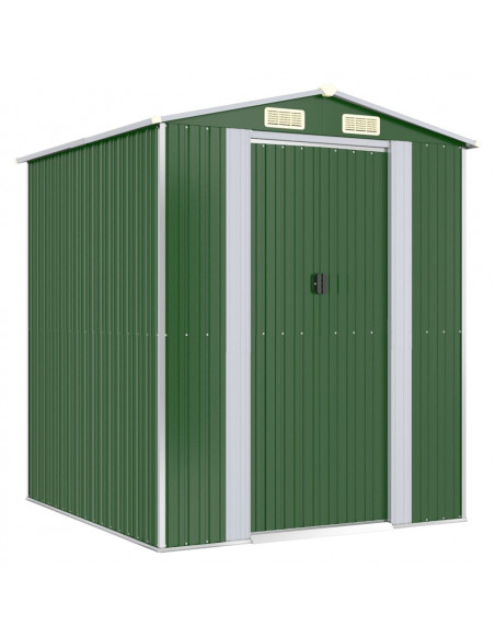 Capanno da Giardino Verde 192x191x223cm Acciaio Zincato