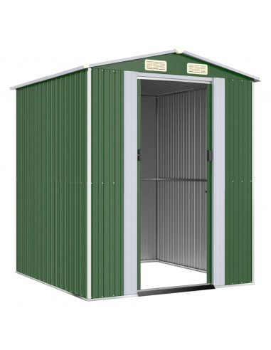 Capanno da Giardino Verde 192x191x223cm Acciaio Zincato