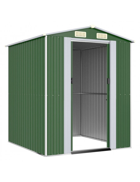 Capanno da Giardino Verde 192x191x223cm Acciaio Zincato