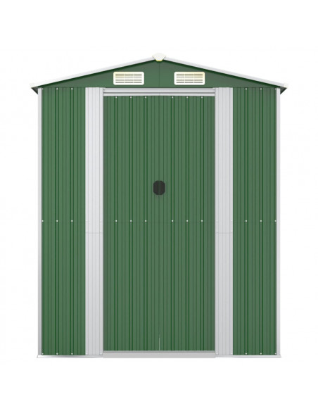 Capanno da Giardino Verde 192x191x223cm Acciaio Zincato