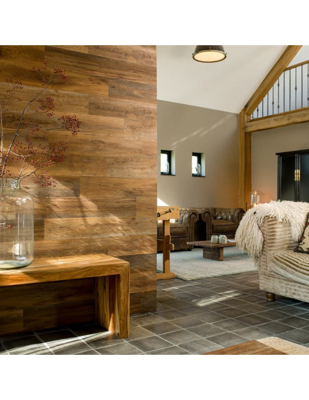 WallArt Pannelli Effetto Rovere Duro GL-WA34 30pz Marrone Bruciato
