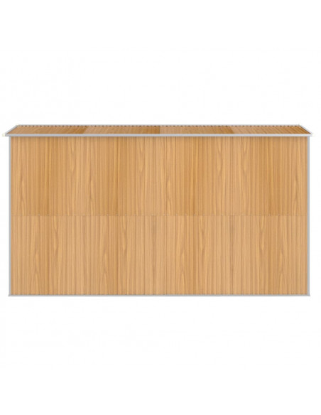 Capanno Giardino Marrone Chiaro 192x357x223cm Acciaio Zincato