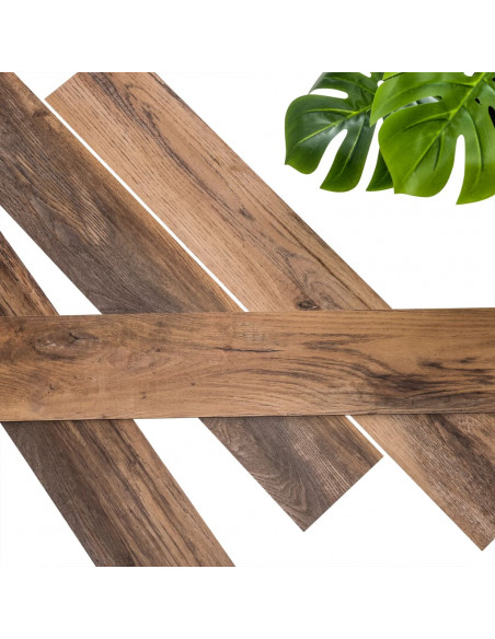 WallArt Pannelli Effetto Rovere Duro GL-WA34 30pz Marrone Bruciato