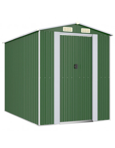 Capanno da Giardino Verde 192x274x223 cm Acciaio Zincato