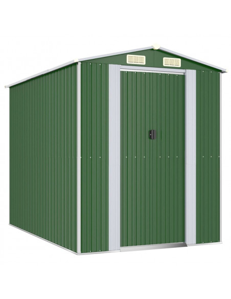 Capanno da Giardino Verde 192x274x223 cm Acciaio Zincato