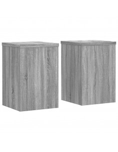 Supporti per Piante 2 pz Grigio 25x25x35 cm in Multistrato 2