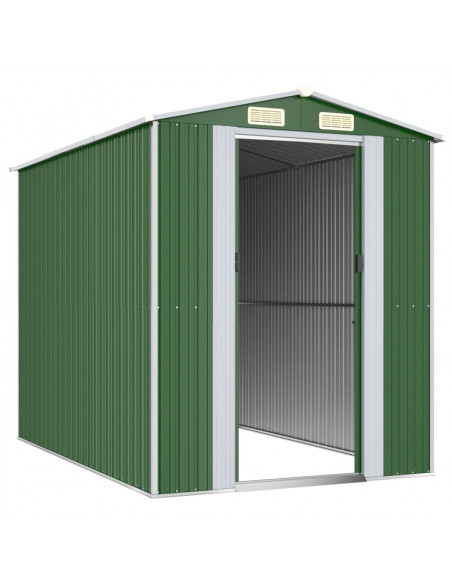 Capanno da Giardino Verde 192x274x223 cm Acciaio Zincato