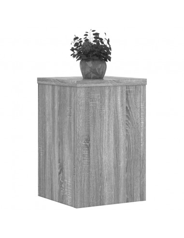 Supporti per Piante 2 pz Grigio 25x25x35 cm in Multistrato