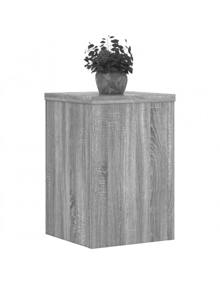 Supporti per Piante 2 pz Grigio 25x25x35 cm in Multistrato
