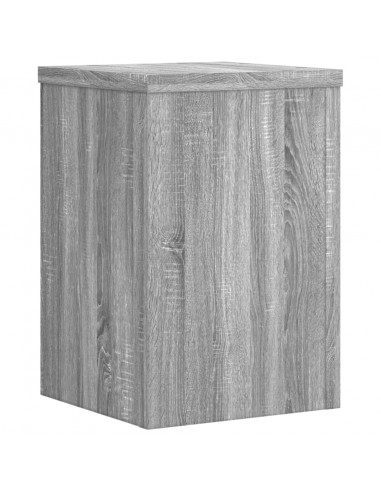 Supporti per Piante 2 pz Grigio 25x25x35 cm in Multistrato