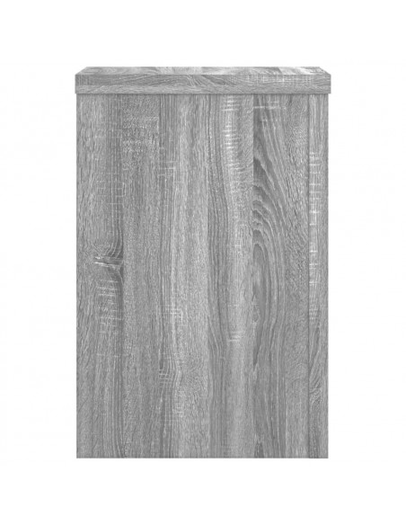 Supporti per Piante 2 pz Grigio 25x25x35 cm in Multistrato