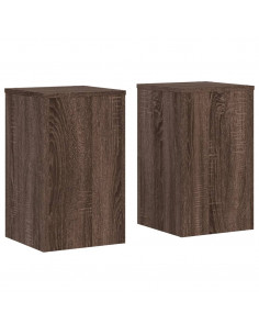 Supporti per Piante 2 pz Marrone 30x30x50 cm Legno Multistrato 2