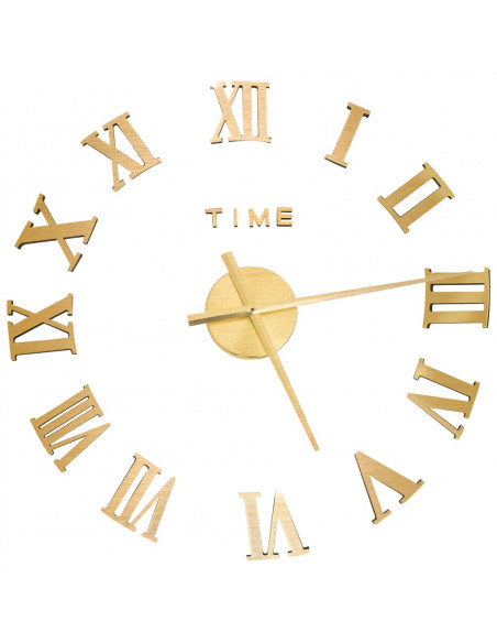 Orologio da Parete 3D Design Moderno Oro 100 cm XXL