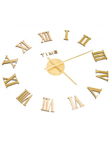 Orologio da Parete 3D Design Moderno Oro 100 cm XXL