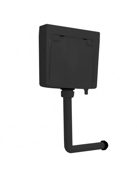 Sciacquone WC con Ingresso Acqua dal Basso 3/6 L Nero