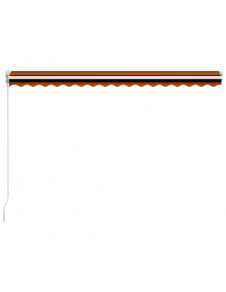 Tenda da Sole Retrattile Manuale 450x300 cm Arancione e Marrone