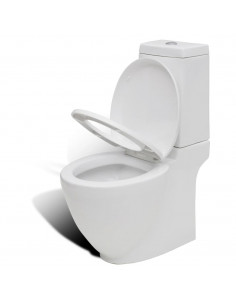 Set WC e Bidet con Piede in Ceramica Bianca 2