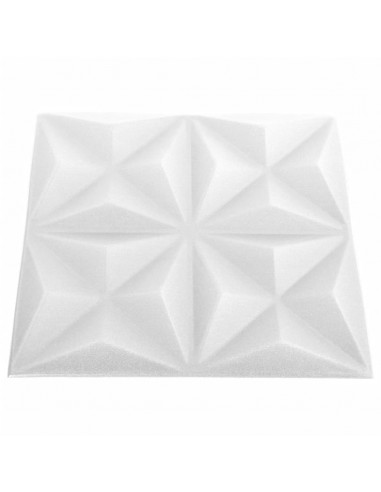 Pannelli Murali 3D 24 pz 50x50 cm Bianchi Origami 6 m²