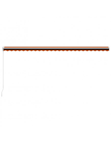 Tenda da Sole Retrattile Manuale 600x300 cm Arancione e Marrone