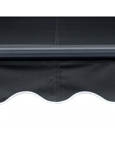 Tenda da Sole Retrattile Manuale con LED 300x250 cm Antracite 2