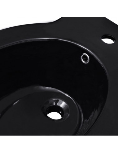 Set Toilette e Bidè in Ceramica Nero