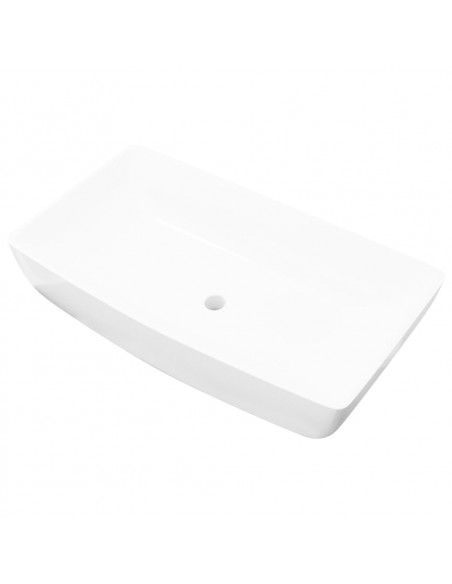 Lavello Bianco in Ceramica di Lusso Rettangolare 71 x 39 cm