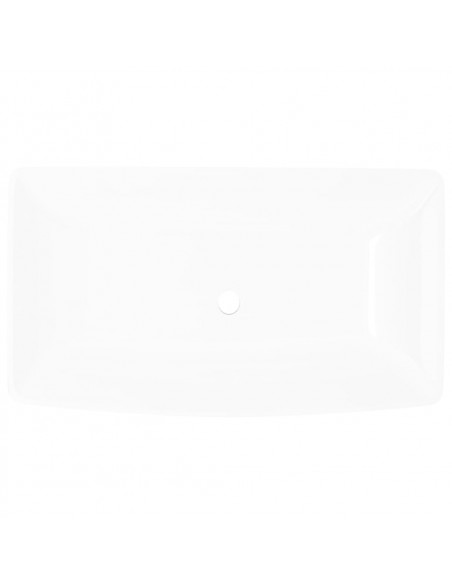 Lavello Bianco in Ceramica di Lusso Rettangolare 71 x 39 cm