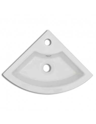 Lavandino con Troppopieno 45x32x12,5 cm Bianco