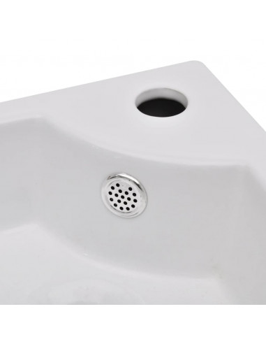 Lavandino con Troppopieno 45x32x12,5 cm Bianco