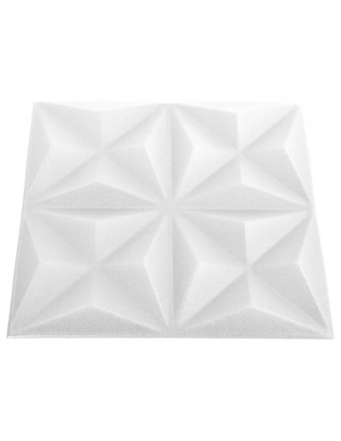 Pannelli Murali 3D 12 pz 50x50 cm Bianchi Origami 3 m²