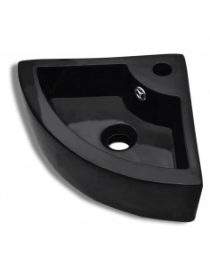 Lavandino con Troppopieno 45x32x12,5 cm Nero 2