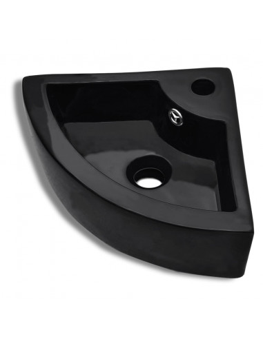 Lavandino con Troppopieno 45x32x12,5 cm Nero