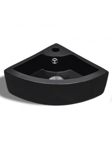 Lavandino con Troppopieno 45x32x12,5 cm Nero