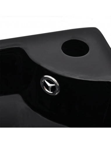 Lavandino con Troppopieno 45x32x12,5 cm Nero