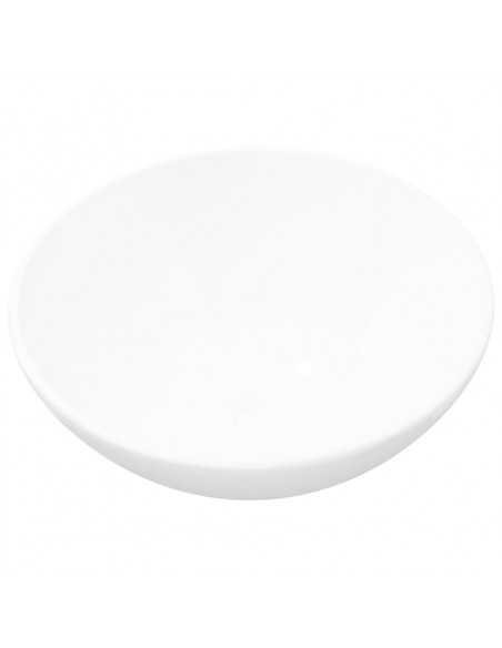 Lavandino da Bagno in Ceramica Bianca Rotondo