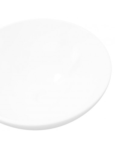 Lavandino da Bagno in Ceramica Bianca Rotondo