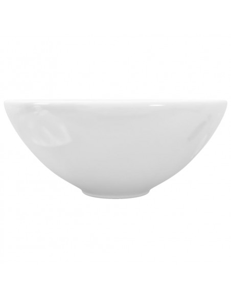 Lavandino da Bagno in Ceramica Bianca Rotondo